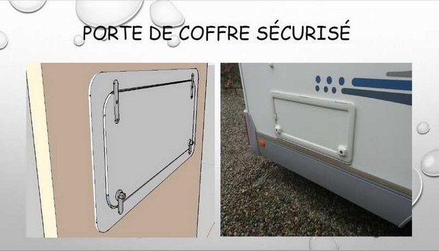 sécurisation  porte coffre campingcar